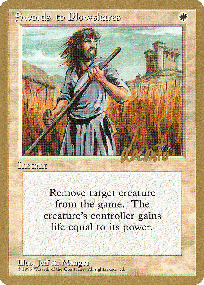 Swords to Plowshares (Michael Loconto) [Pro Tour Collector Set] | Good Games Morley