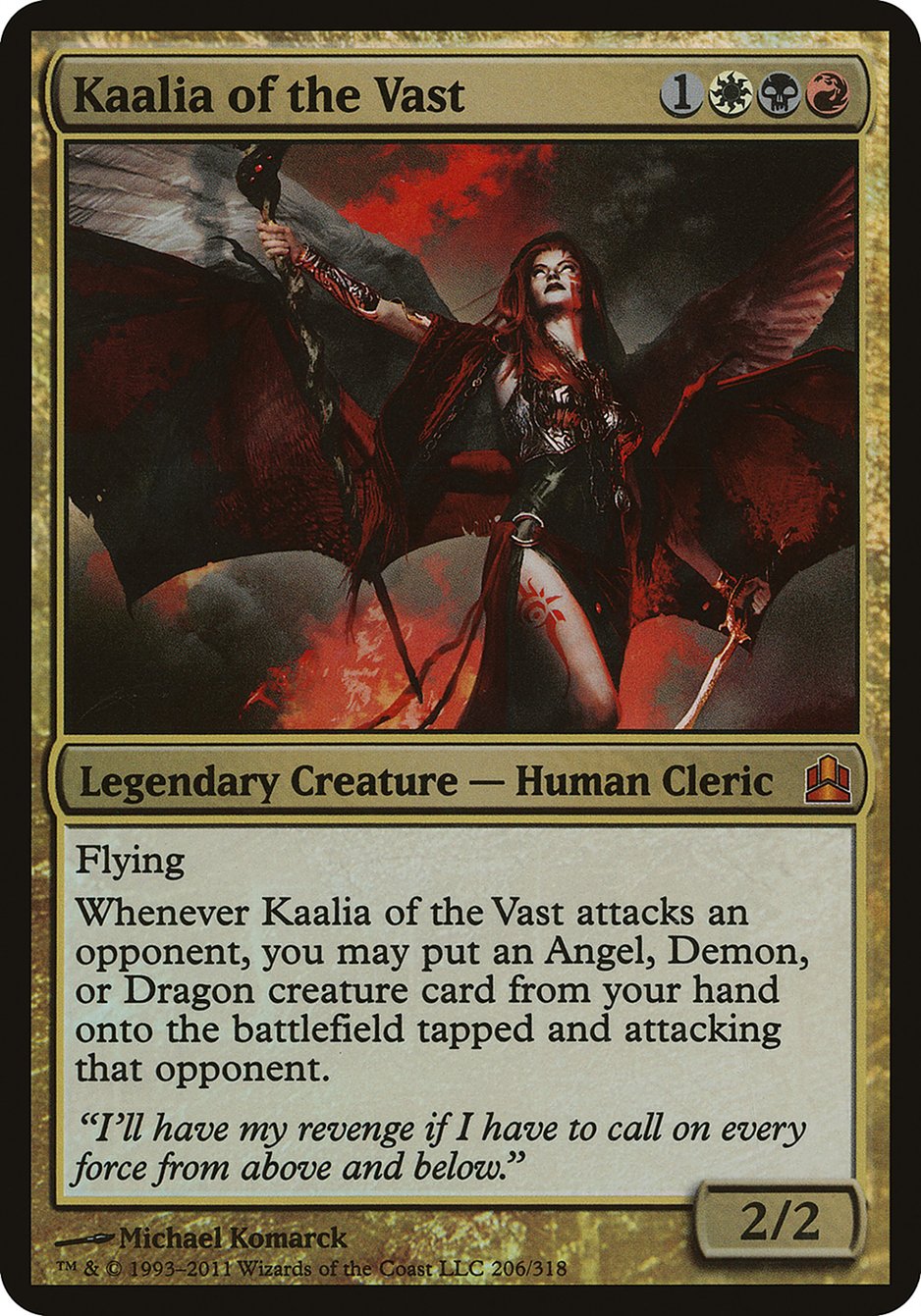 Kaalia of the Vast (Oversized) [Commander 2011 Oversized] | Good Games Morley
