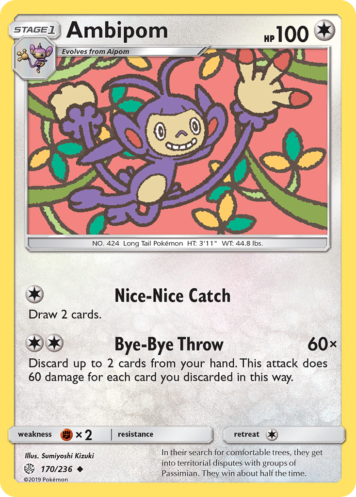 Ambipom (170/236) [Sun & Moon: Cosmic Eclipse] | Good Games Morley