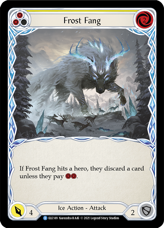 Frost Fang (Yellow) [ELE149] (Tales of Aria)  1st Edition Rainbow Foil | Good Games Morley