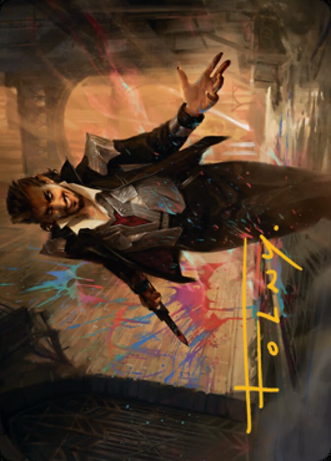 Anhelo, the Painter Art Card (Gold-Stamped Signature) [Streets of New Capenna Art Series] | Good Games Morley