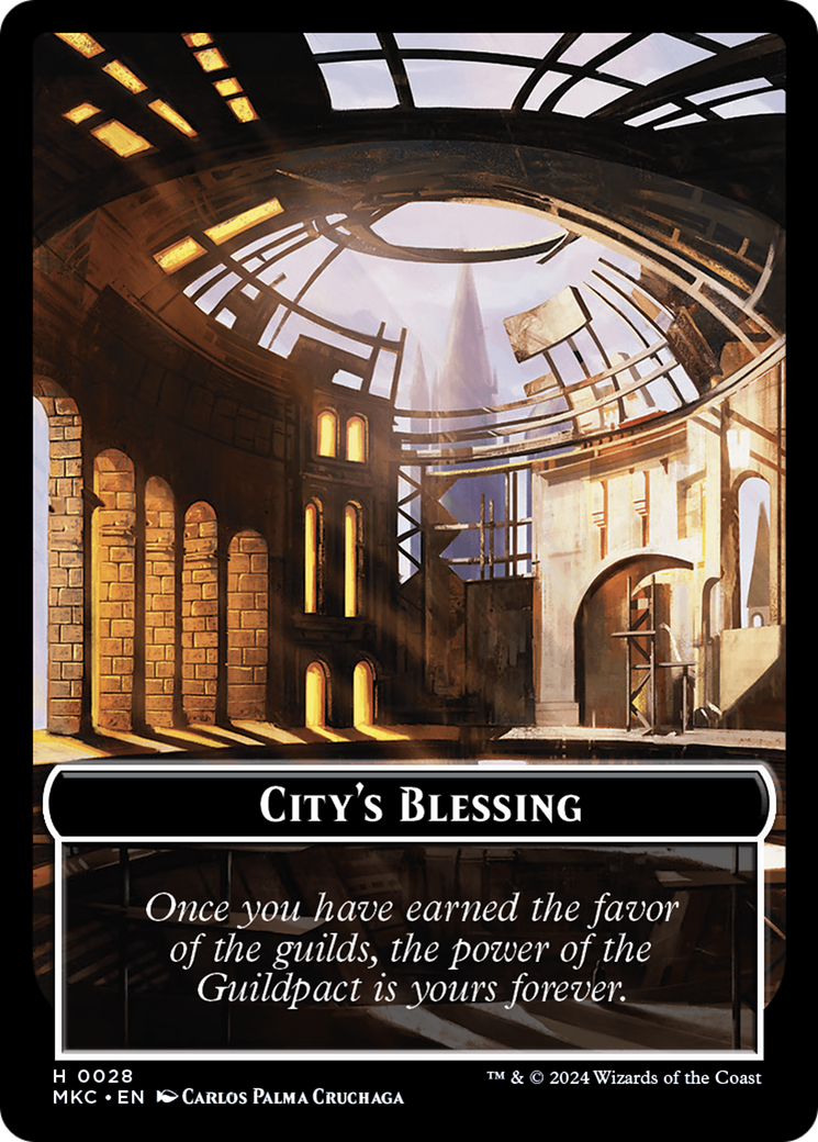 City's Blessing // Human Soldier Double-Sided Token [Murders at Karlov Manor Commander Tokens] | Good Games Morley