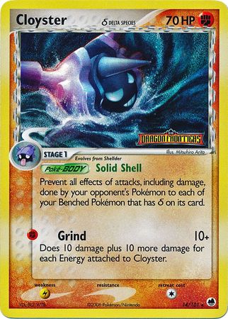 Cloyster (14/101) (Delta Species) (Stamped) [EX: Dragon Frontiers] | Good Games Morley