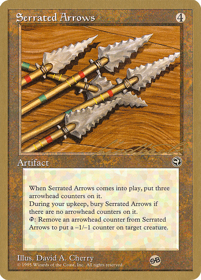 Serrated Arrows (Leon Lindback) (SB) [Pro Tour Collector Set] | Good Games Morley