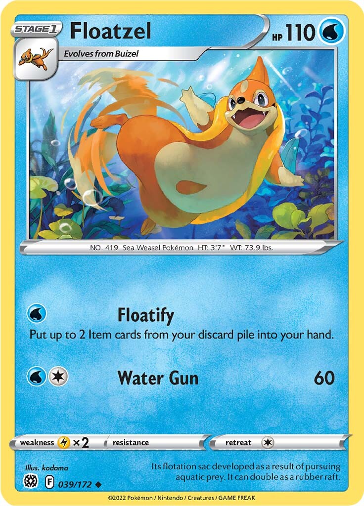 Floatzel (039/172) [Sword & Shield: Brilliant Stars] | Good Games Morley