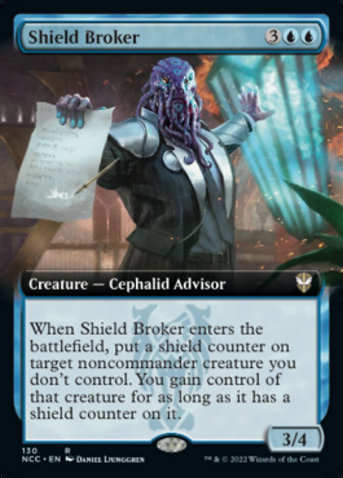 Shield Broker (Extended Art) [Streets of New Capenna Commander] | Good Games Morley