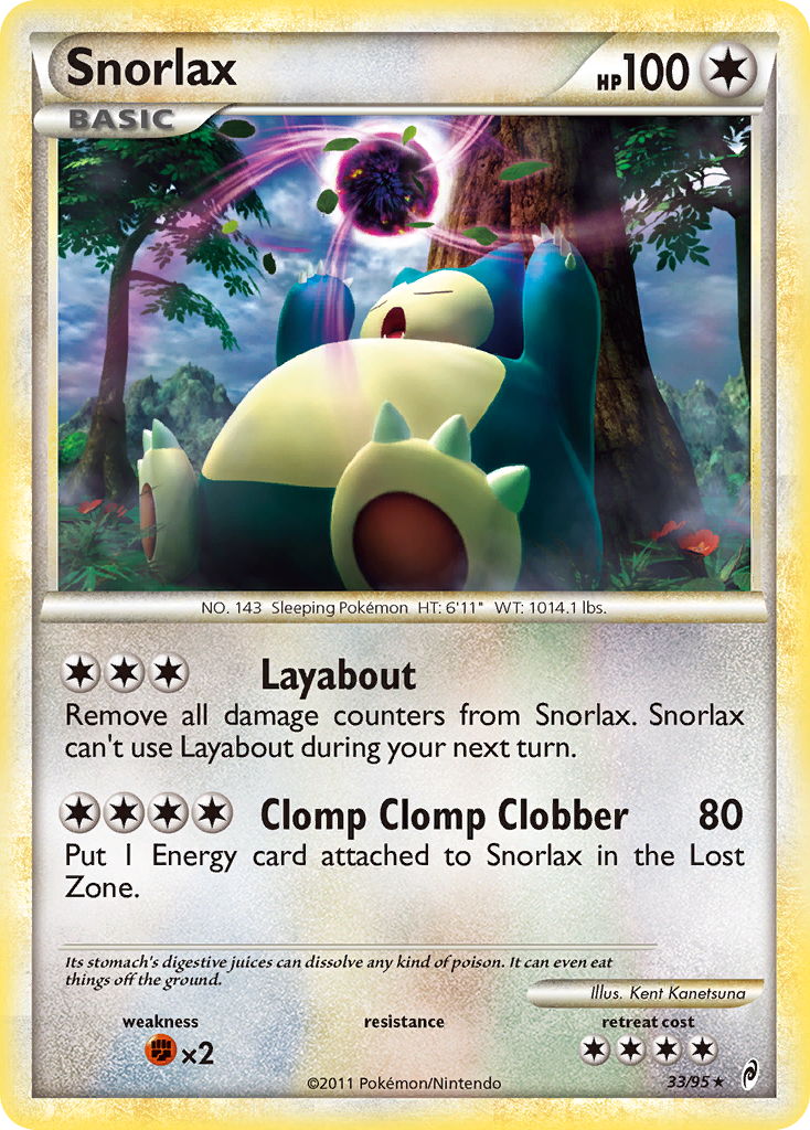 Snorlax (33/95) [HeartGold & SoulSilver: Call of Legends] | Good Games Morley