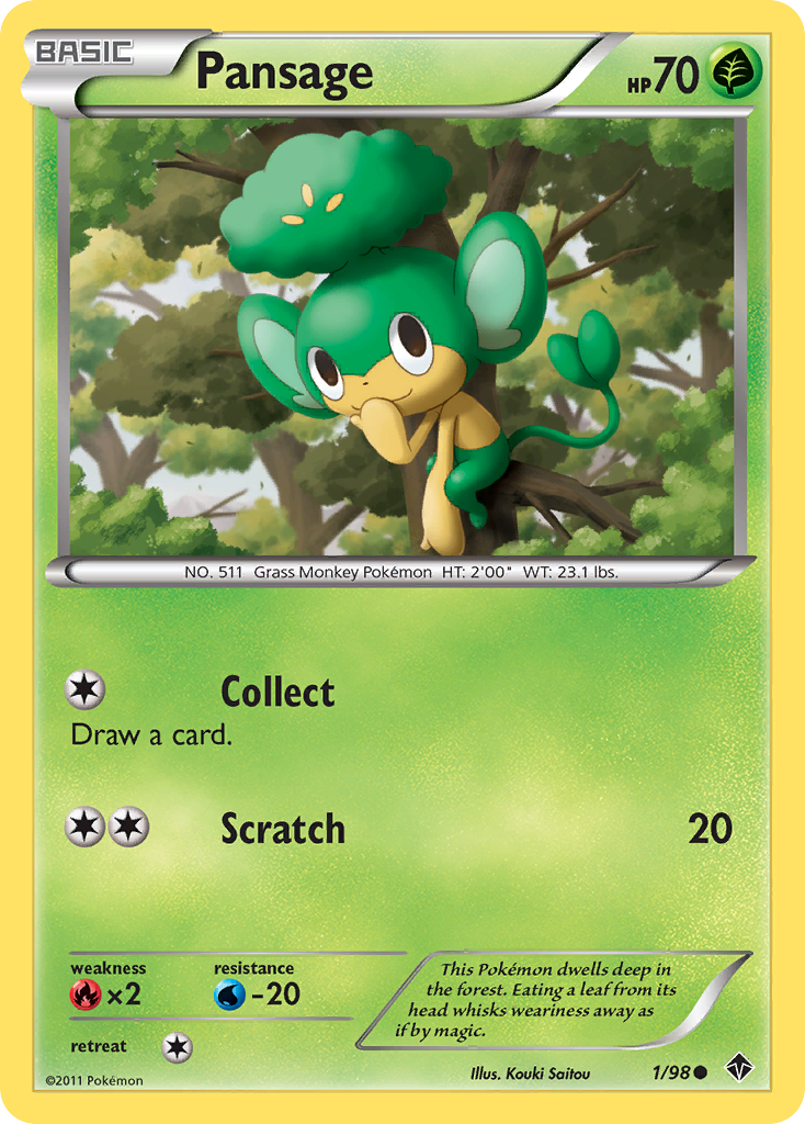 Pansage (1/98) [Black & White: Emerging Powers] | Good Games Morley