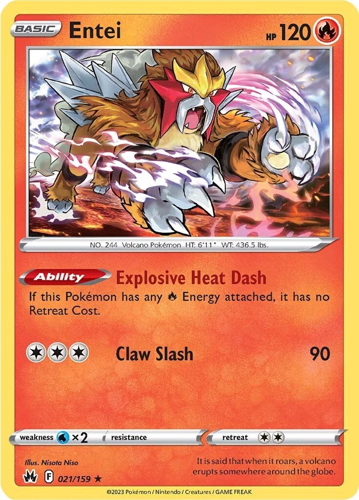 Entei (021/159) [Sword & Shield: Crown Zenith] | Good Games Morley