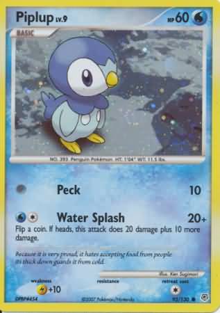 Piplup (93/130) (Cosmos Holo) [Diamond & Pearl: Base Set] | Good Games Morley