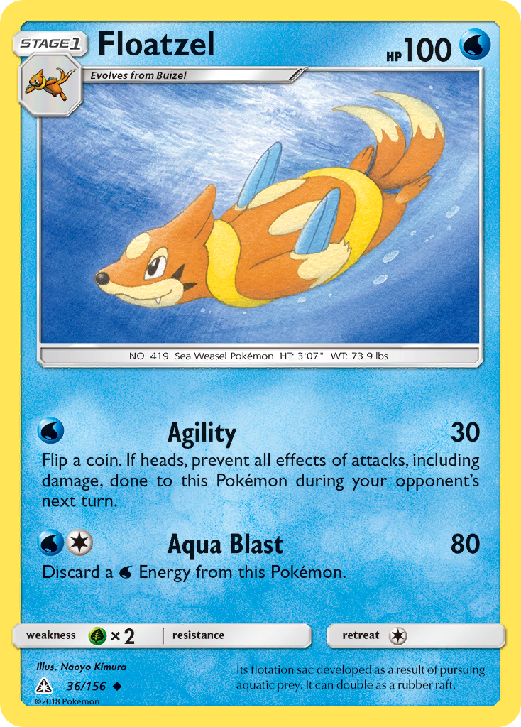 Floatzel (36/156) [Sun & Moon: Ultra Prism] | Good Games Morley