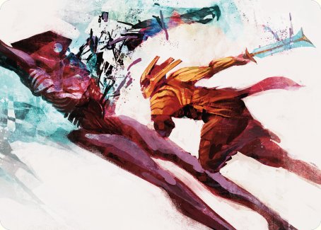 Hexgold Slash Art Card [Phyrexia: All Will Be One Art Series] | Good Games Morley