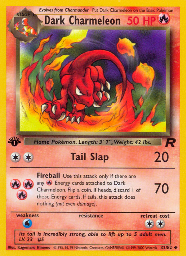 Dark Charmeleon (32/82) [Team Rocket 1st Edition] | Good Games Morley