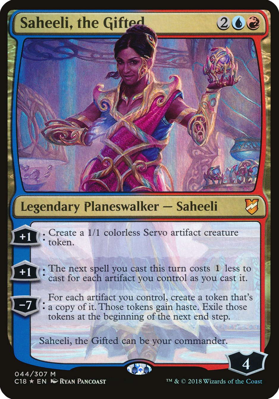 Saheeli, the Gifted (Oversized) [Commander 2018 Oversized] | Good Games Morley