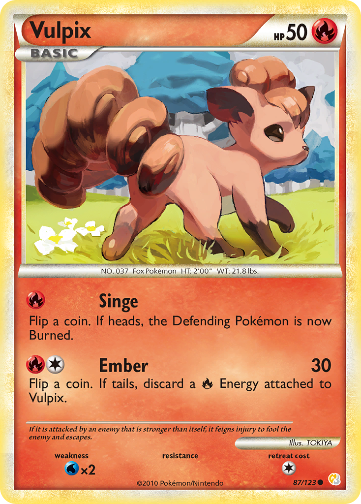 Vulpix (87/123) [HeartGold & SoulSilver: Base Set] | Good Games Morley