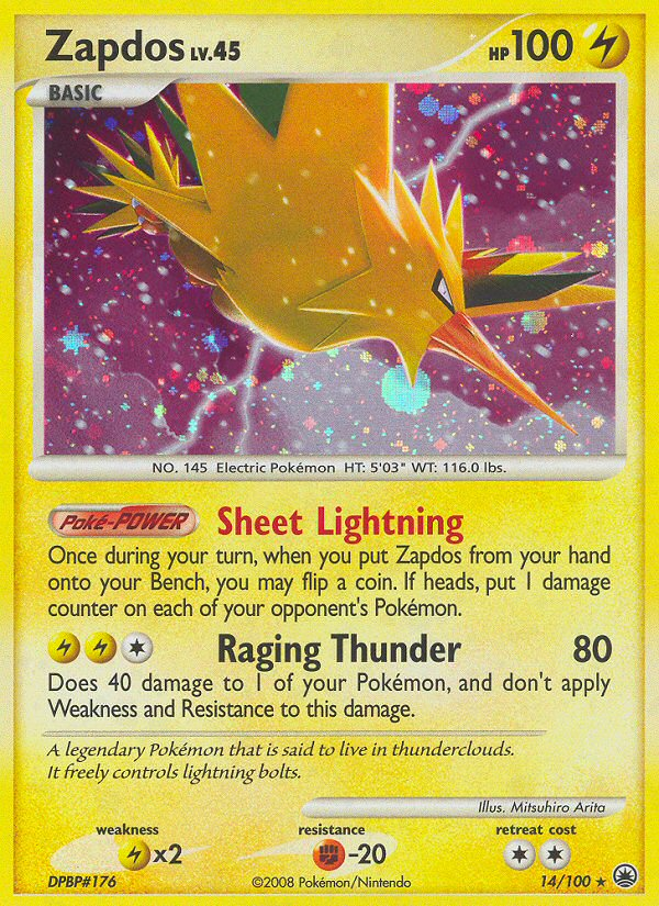Zapdos (14/100) [Diamond & Pearl: Majestic Dawn] | Good Games Morley
