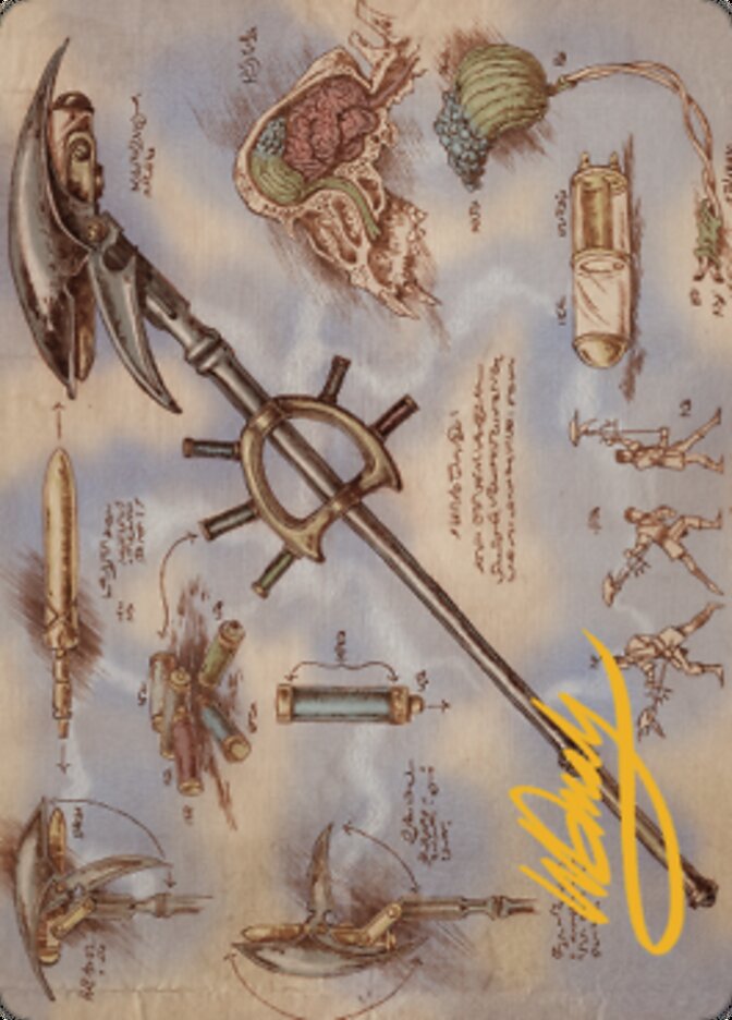 Staff of Domination Art Card (Gold-Stamped Signature) [The Brothers' War Art Series] | Good Games Morley