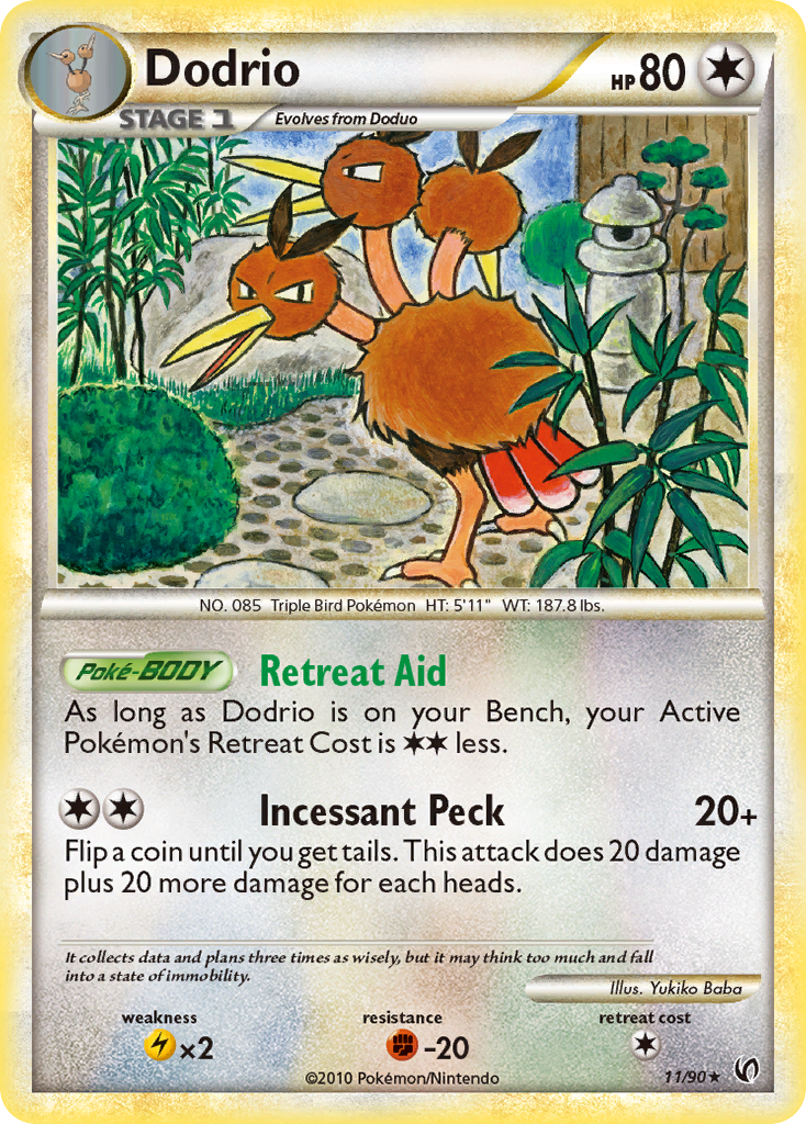 Dodrio (11/90) [HeartGold & SoulSilver: Undaunted] | Good Games Morley