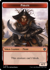 Pirate // Human Soldier Double-Sided Token [Wilds of Eldraine Commander Tokens] | Good Games Morley