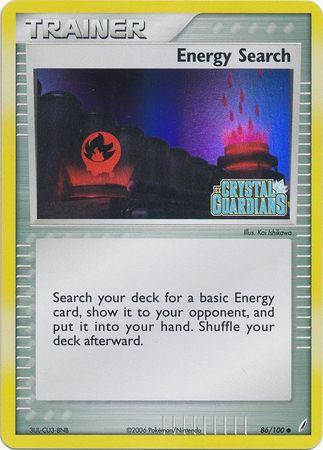 Energy Search (86/100) (Stamped) [EX: Crystal Guardians] | Good Games Morley