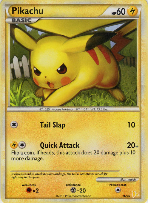 Pikachu (16/30) [HeartGold & SoulSilver: Trainer Kit - Raichu] | Good Games Morley