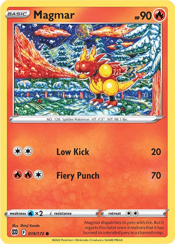 Magmar (019/172) [Sword & Shield: Brilliant Stars] | Good Games Morley