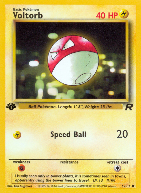 Voltorb (69/82) [Team Rocket 1st Edition] | Good Games Morley