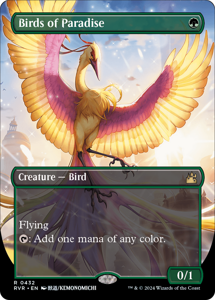 Birds of Paradise (Anime Borderless) [Ravnica Remastered] | Good Games Morley