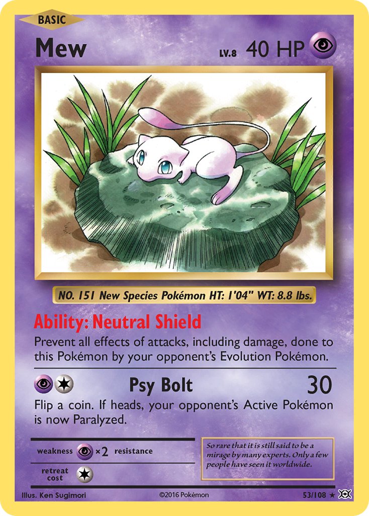 Mew (53/108) (Theme Deck Exclusive) [XY: Evolutions] | Good Games Morley