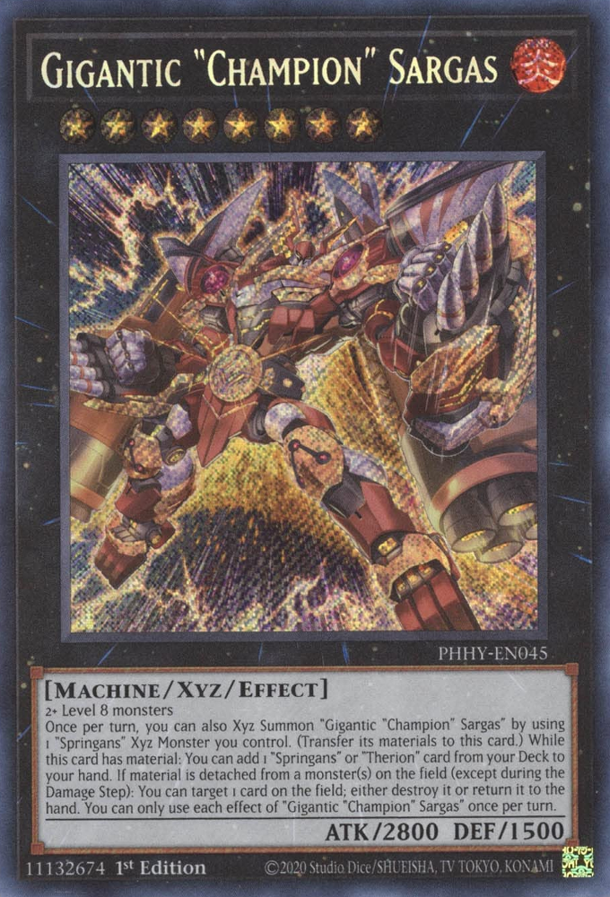 Gigantic "Champion" Sargas [PHHY-EN045] Secret Rare | Good Games Morley