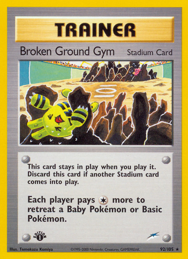 Broken Ground Gym (92/105) [Neo Destiny 1st Edition] | Good Games Morley