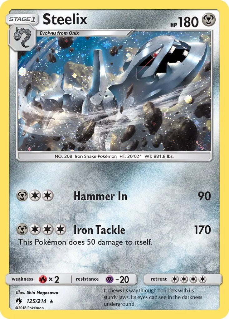Steelix (125/214) (Cosmos Holo) [Sun & Moon: Lost Thunder] | Good Games Morley