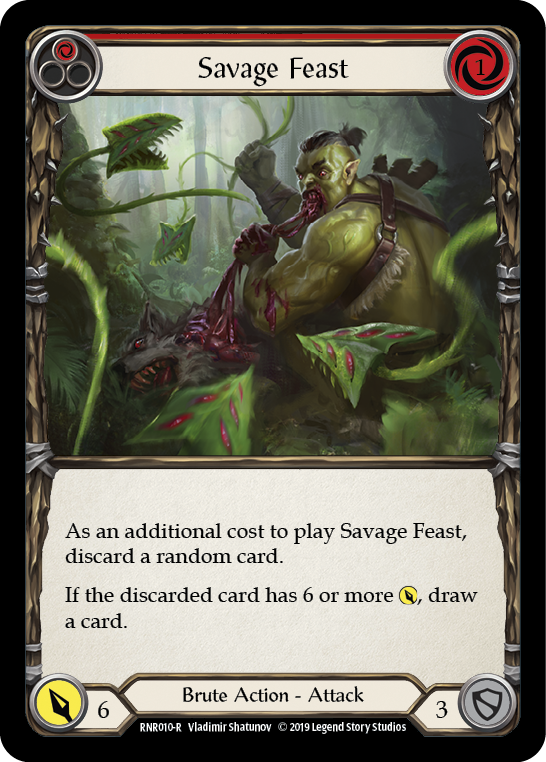 Savage Feast (Red) [RNR010-R] (Rhinar Hero Deck)  1st Edition Normal | Good Games Morley