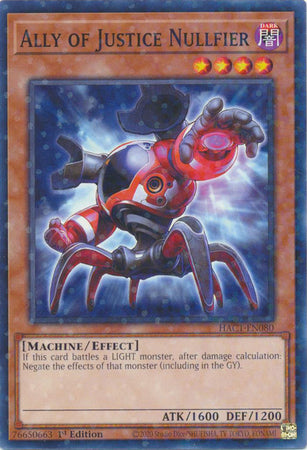 Ally of Justice Nullfier (Duel Terminal) [HAC1-EN080] Common | Good Games Morley