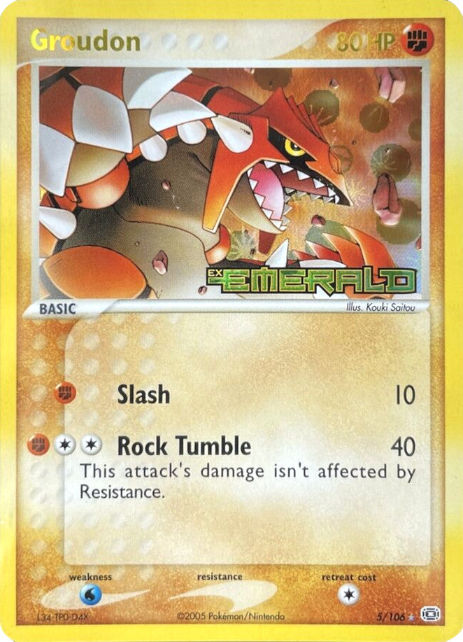 Groudon (5/106) (Stamped) [EX: Emerald] | Good Games Morley