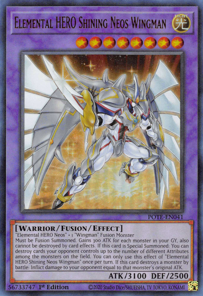 Elemental HERO Shining Neos Wingman [POTE-EN041] Ultra Rare | Good Games Morley