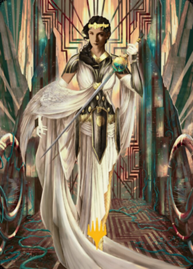 Elspeth Resplendent 2 Art Card (Gold-Stamped Signature) [Streets of New Capenna Art Series] | Good Games Morley