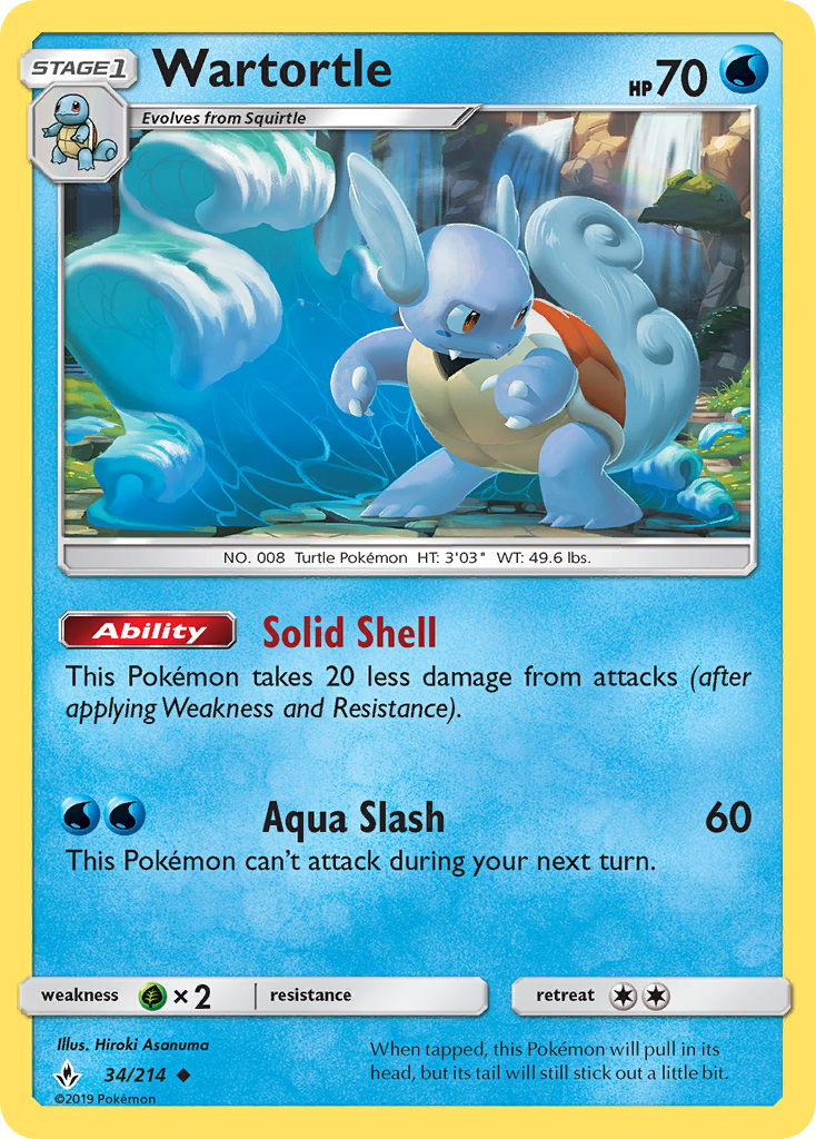 Wartortle (34/214) [Sun & Moon: Unbroken Bonds] | Good Games Morley