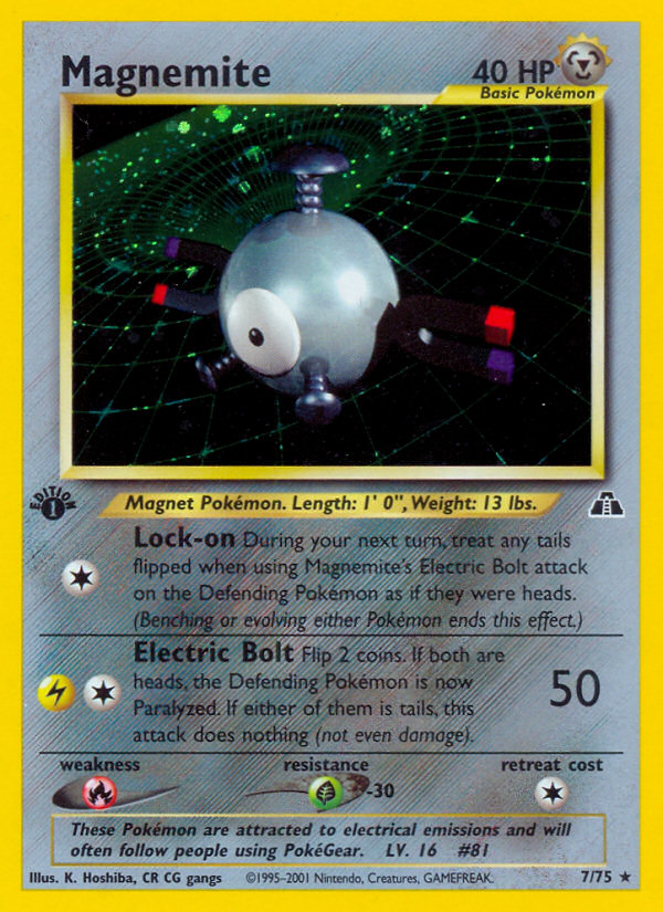 Magnemite (7/75) [Neo Discovery 1st Edition] | Good Games Morley