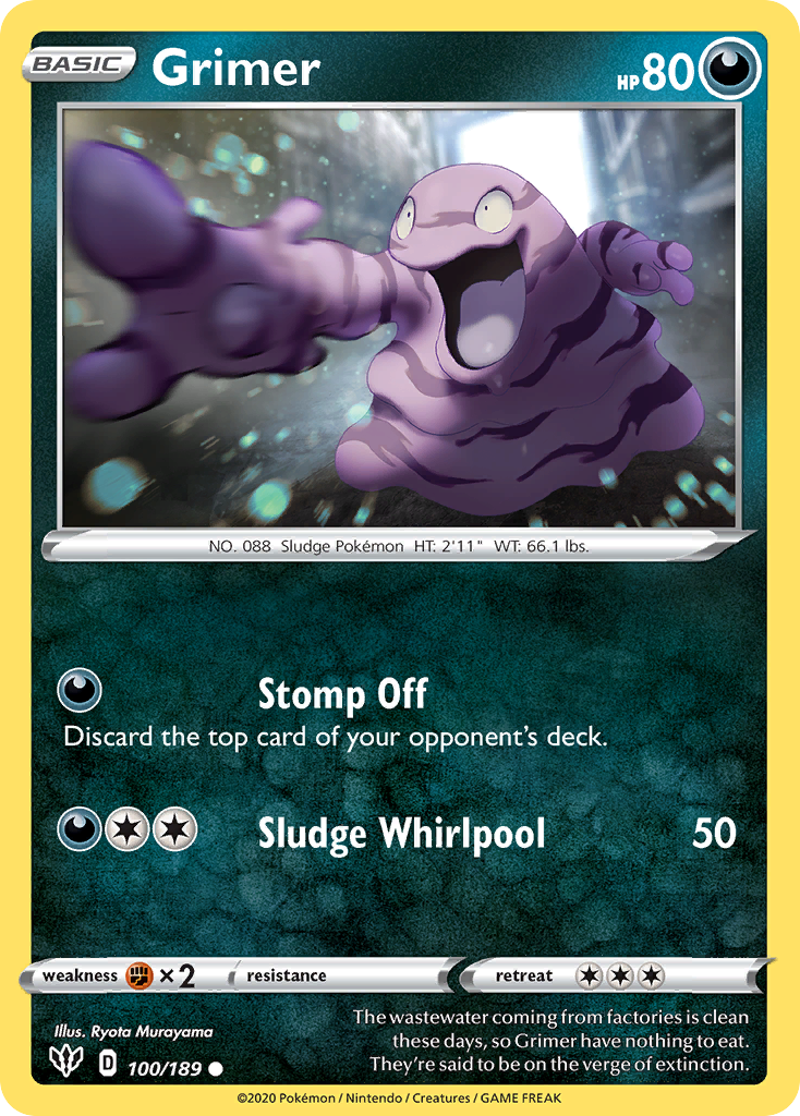 Grimer (100/189) [Sword & Shield: Darkness Ablaze] | Good Games Morley