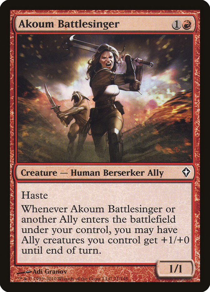Akoum Battlesinger [Worldwake] | Good Games Morley