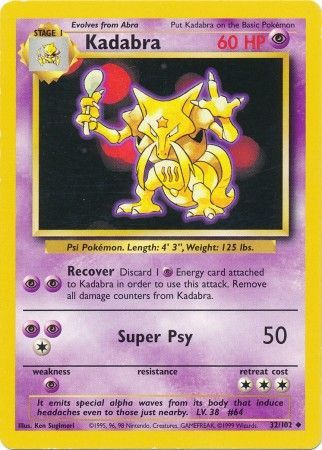 Kadabra (32/102) [Base Set Unlimited] | Good Games Morley