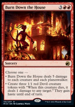 Burn Down the House (Promo Pack) [Innistrad: Midnight Hunt Promos] | Good Games Morley