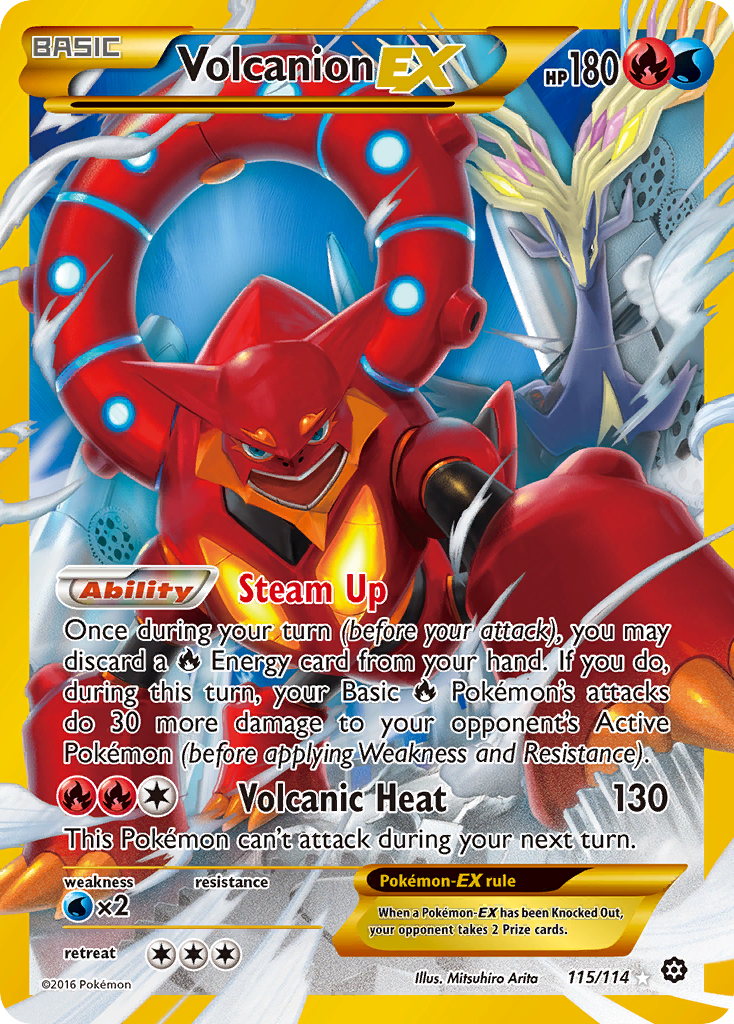 Volcanion EX (115/114) [XY: Steam Siege] | Good Games Morley