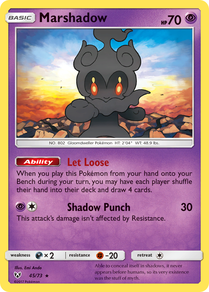 Marshadow (45/73) [Sun & Moon: Shining Legends] | Good Games Morley