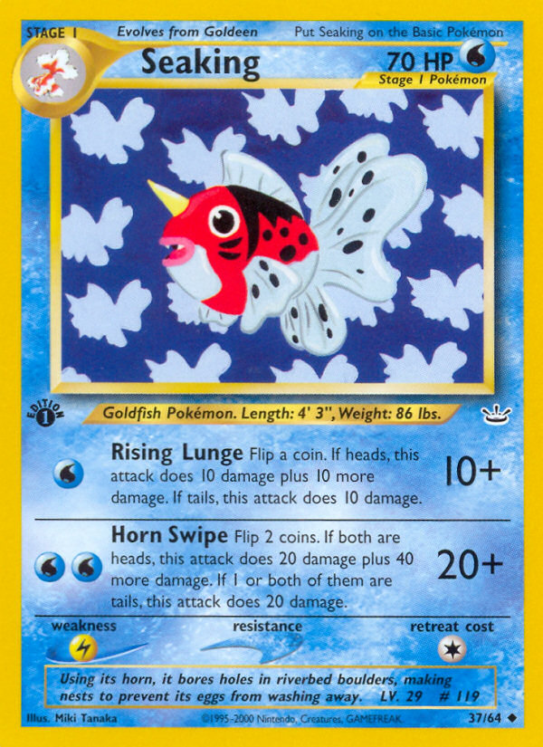 Seaking (37/64) [Neo Revelation 1st Edition] | Good Games Morley