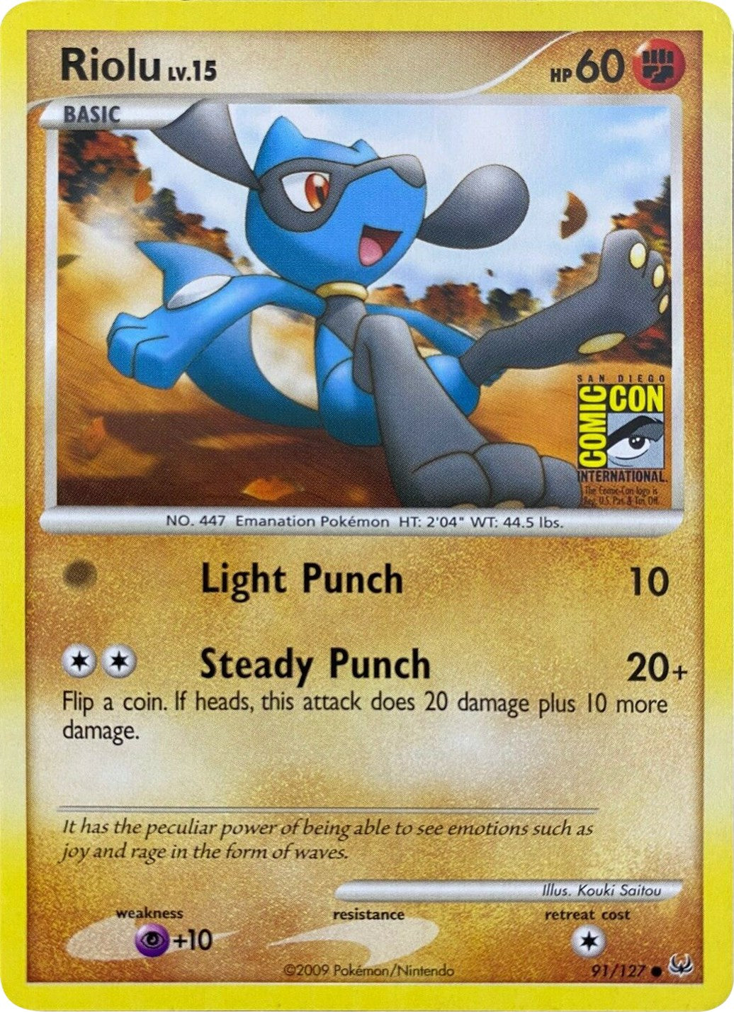 Riolu (91/127) (SDCC 2009) [Platinum: Base Set] | Good Games Morley
