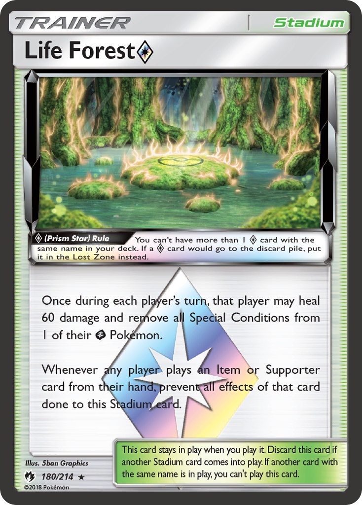 Life Forest (180/214) (Prism Star) [Sun & Moon: Lost Thunder] | Good Games Morley
