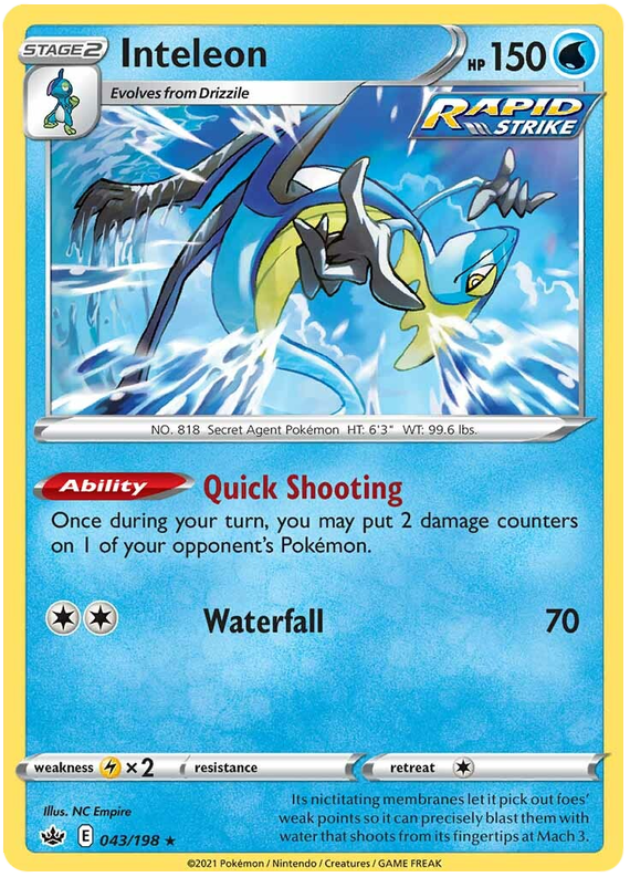 Inteleon (043/198) (Theme Deck Exclusive) [Sword & Shield: Chilling Reign] | Good Games Morley