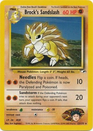 Brock's Sandslash (23/132) [Gym Heroes Unlimited] | Good Games Morley